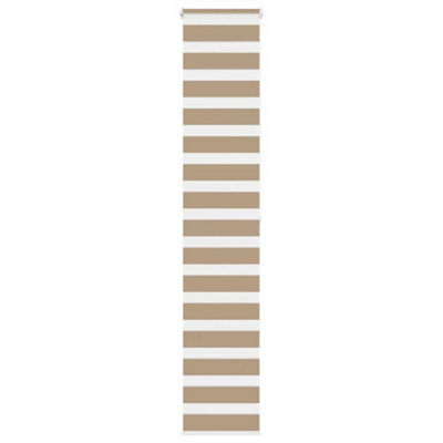 Berkfield Zebra Blind Sand Brown 40X200 Cm Fabric Width 35.9 Cm Polyester - image 1