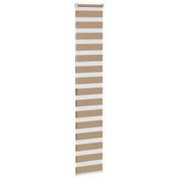 Berkfield Zebra Blind Sand Brown 40X200 Cm Fabric Width 35.9 Cm Polyester - thumbnail 4