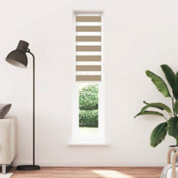 Berkfield Zebra Blind Sand Brown 40X200 Cm Fabric Width 35.9 Cm Polyester - thumbnail 2