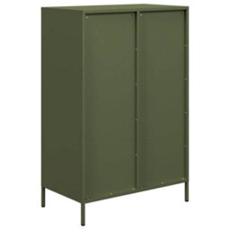 Berkfield Highboard Olive Green 68X39X101.5 Cm Steel - thumbnail 7