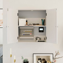 Lassic Bath Vida Liano White 2 Door Bathroom Wall Cabinet - thumbnail 7