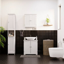 Lassic Bath Vida Liano White 2 Door Bathroom Wall Cabinet - thumbnail 4