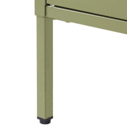 Beliani Glass Display Sideboard Sarre Metal 90 Cm Green - thumbnail 7