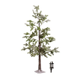 Samuel Alexander 6Ft (1.8M) Light Up Noel Snow Christmas Tree With 312 Warm White Leds & Brown Stand - thumbnail 9
