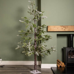 Samuel Alexander 6Ft (1.8M) Light Up Noel Snow Christmas Tree With 312 Warm White Leds & Brown Stand - thumbnail 3