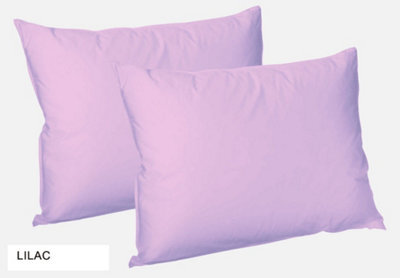 CHILIMILII Polycotton Pair Of Pillowcases Plain Dyed Housewife Pillow Covers 50X75 Cm