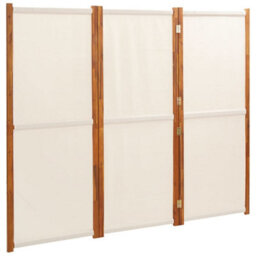 Vidaxl 3-Panel Room Divider Cream White 210X180 Cm Room Dividers - thumbnail 2