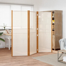 Vidaxl 3-Panel Room Divider Cream White 210X180 Cm Room Dividers