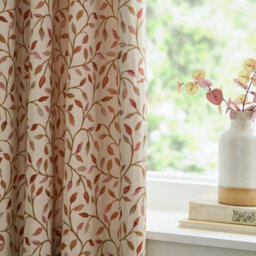 Voyage Maison Voyage Cervino Leaf Jacquard Pencil Pleat Curtain Pair, Rednut, (W) 229Cm X (D) 183Cm - thumbnail 5