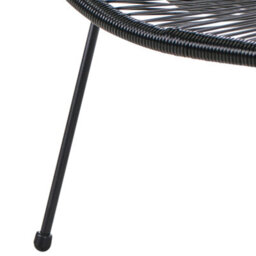 Beliani Garden Bench Acapulco Ii 113 Cm Pe Rattan Black - thumbnail 8