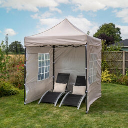Jack Stonehouse Pop Up 2X2 Gazebo With Sides Beige - thumbnail 4