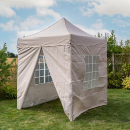Jack Stonehouse Pop Up 2X2 Gazebo With Sides Beige - thumbnail 1