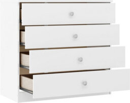 Seconique Denver 2 Door Wardrobe Bedroom Set - White Gloss - thumbnail 8