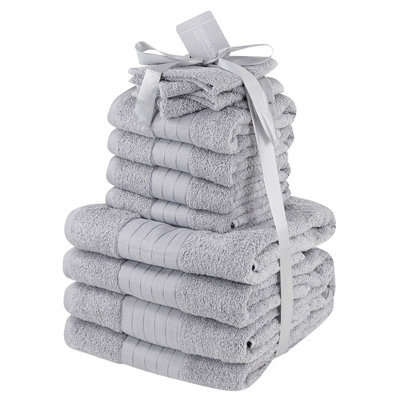 OHS Luxury 100% Cotton 12 Piece Bathroom Towel Bale Set