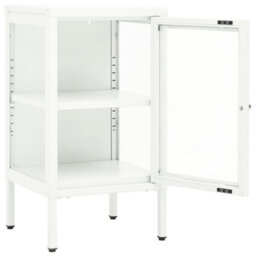 Berkfield Sideboard 38X35X70 Cm Metal And Glass - thumbnail 6
