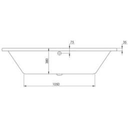 Affine 1700 X 750mm Double Ended Square Bath Side & End Panels White Acrylic Bathroom - thumbnail 9