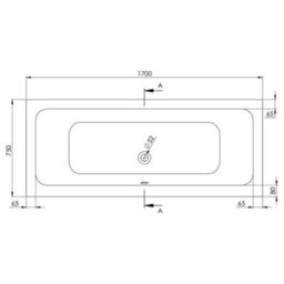 Affine 1700 X 750mm Double Ended Square Bath Side & End Panels White Acrylic Bathroom - thumbnail 6