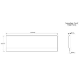 Affine 1700 X 750mm Double Ended Square Bath Side & End Panels White Acrylic Bathroom - thumbnail 7