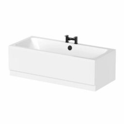 Affine 1700 X 750mm Double Ended Square Bath Side & End Panels White Acrylic Bathroom - thumbnail 2