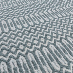Teal Outdoor Rug, Geometric Stain-Resistant Rug For Patio Balcony Garden, 2mm Modern Outdoor Area Rug-200Cm X 290Cm - thumbnail 2