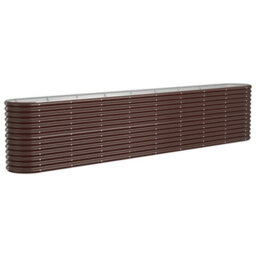 Walplus Garden Raised Bed Galvanised Steel 332X40X68 Cm Brown - thumbnail 2