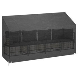 Walplus Garden Bench Cover 12 Eyelets 210X70X70/88 Cm Polyethylene - thumbnail 2
