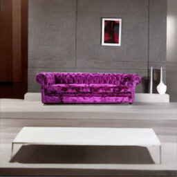 Chesterfield Crystal 4 Seater Lustro Glamour Pink Velvet Fabric Sofa In Classic Style - thumbnail 4