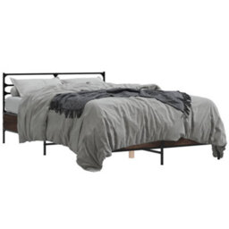 Berkfield Bed Frame Without Mattress Brown Oak 120X200 Cm - thumbnail 2