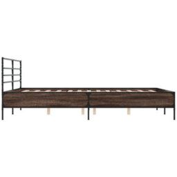 Berkfield Bed Frame Without Mattress Brown Oak 120X200 Cm - thumbnail 5