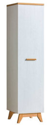Arte Sven Sv2 Slim Hinged Wardrobe - Compact Storage In Anderson Pine, H1850mm W450mm D520mm