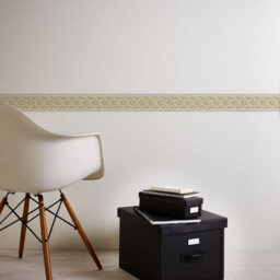 As Creation Bricoflor Dark Yellow Boho Striped Wallpaper Border With Brown And White Details 5.00 X 0.04 M - thumbnail 2