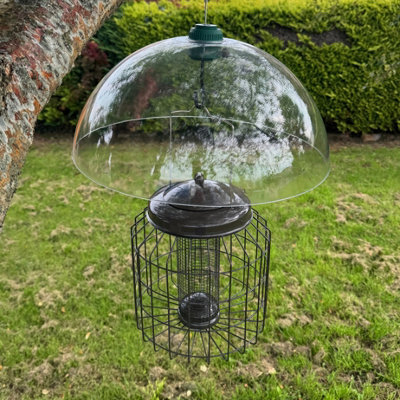 Selections Heavy Duty Squirrel Proof Hanging Bird Nut Feeder & Plastic Baffle - image 1