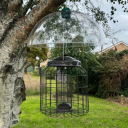 Selections Heavy Duty Squirrel Proof Hanging Bird Nut Feeder & Plastic Baffle - thumbnail 2