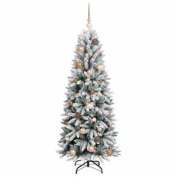 Walplus Artificialchristmastree With Led Strip Lights White 150Cm Pvc - thumbnail 4
