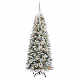 Walplus Artificialchristmastree With Led Strip Lights White 150Cm Pvc - thumbnail 3