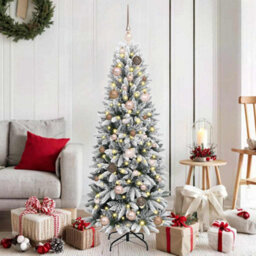 Walplus Artificialchristmastree With Led Strip Lights White 150Cm Pvc - thumbnail 1
