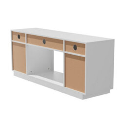 Living And Home Modern Wooden Mdf Tv Cabinet Fireplace Set, 30 Inch Built-In Fireplace,white,12 Flame Colors - thumbnail 6