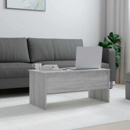 Berkfield Modern Coffee Table Grey Sonoma 102X50.5X46.5 Cm Engineered Wood - thumbnail 3