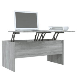 Berkfield Modern Coffee Table Grey Sonoma 102X50.5X46.5 Cm Engineered Wood - thumbnail 4
