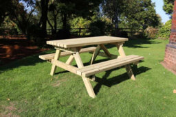 Churnet Valley Garden Furniture Ltd Churnet Valley Deluxe Wooden Garden Picnic Table (150Cm) - thumbnail 4
