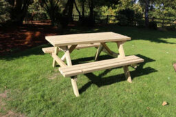 Churnet Valley Garden Furniture Ltd Churnet Valley Deluxe Wooden Garden Picnic Table (150Cm) - thumbnail 5
