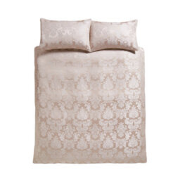 Catherine Lansfield Bedding Damask Jacquard Duvet Cover Set With Pillowcase Champagne Gold - thumbnail 4