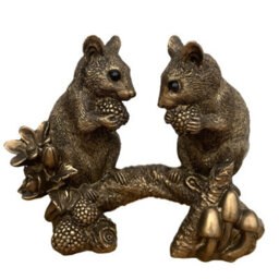 Animal Crackers Two Mice On Branch With Berries Figurine From The Leonardo Reflections Bronzed Range, Gift Boxed - thumbnail 7