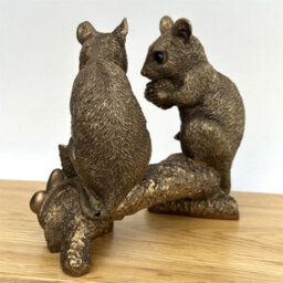 Animal Crackers Two Mice On Branch With Berries Figurine From The Leonardo Reflections Bronzed Range, Gift Boxed - thumbnail 4