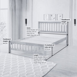 Reinforced Beds 4Ft Banham Bed - Painted White - thumbnail 3