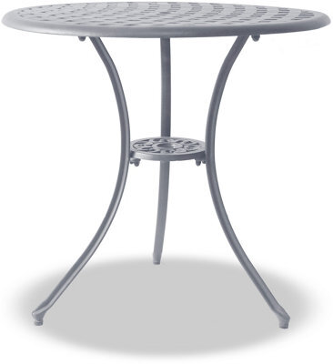 Homeology Oshowa Grey Garden And Patio Cast Aluminium Bistro Table - image 1
