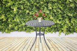 Homeology Oshowa Grey Garden And Patio Cast Aluminium Bistro Table - thumbnail 5