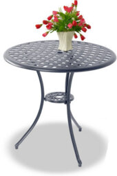 Homeology Oshowa Grey Garden And Patio Cast Aluminium Bistro Table - thumbnail 3