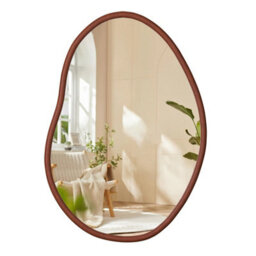 Artloge 110 X 74Cm Large Irregular Wooden Framed Wall Mirror Asymmetrical Unique Hanging Loft Style - thumbnail 7