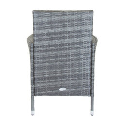 Charles Bentley Garden Outdoor Pair Of Rattan Dining Chairs Grey - thumbnail 7